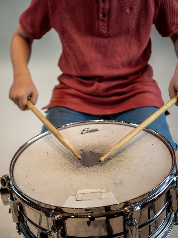 close-up drums