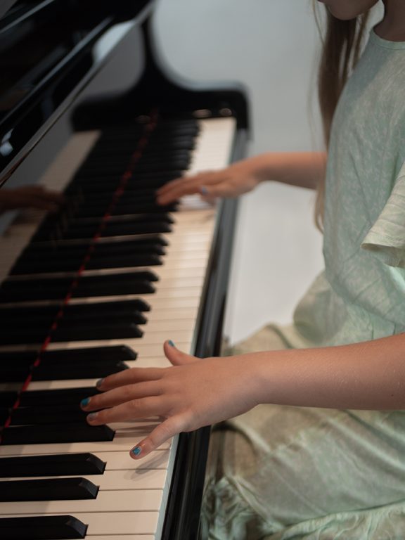 close-up piano